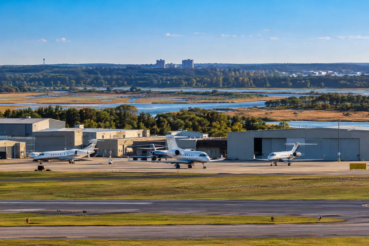 Private jets at William P. Hobby Airport