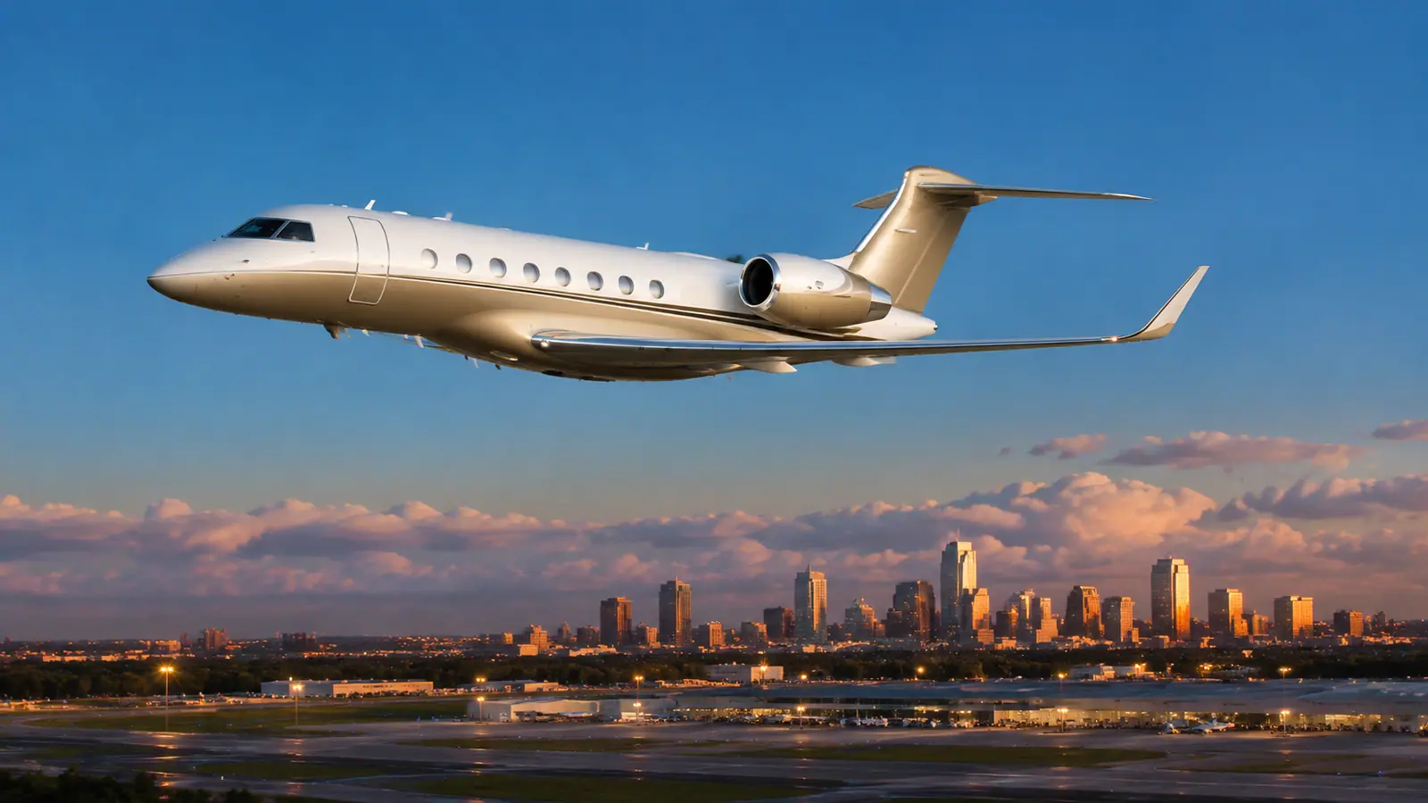 Private jet near the US