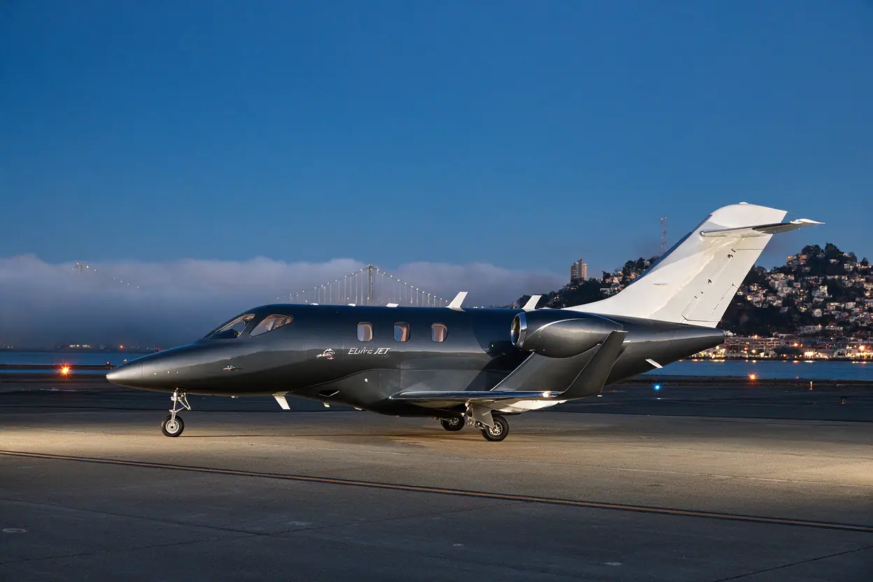 Private jet in San Francisco