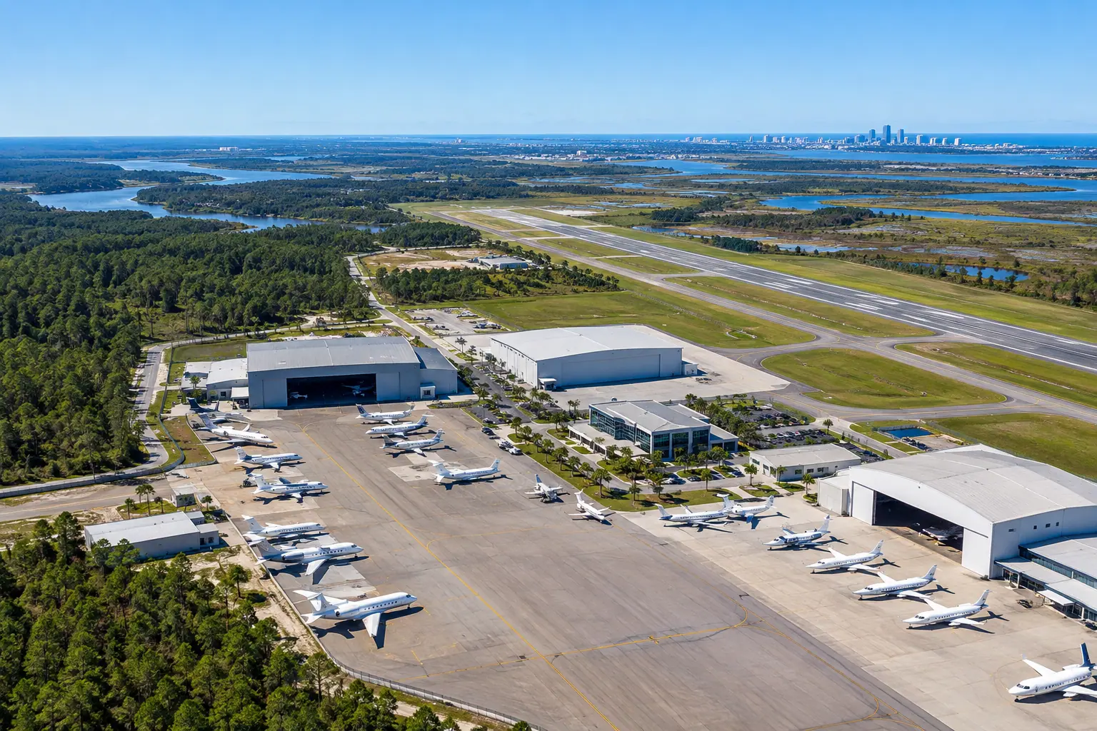 Private jets at Washington Dulles International Airport