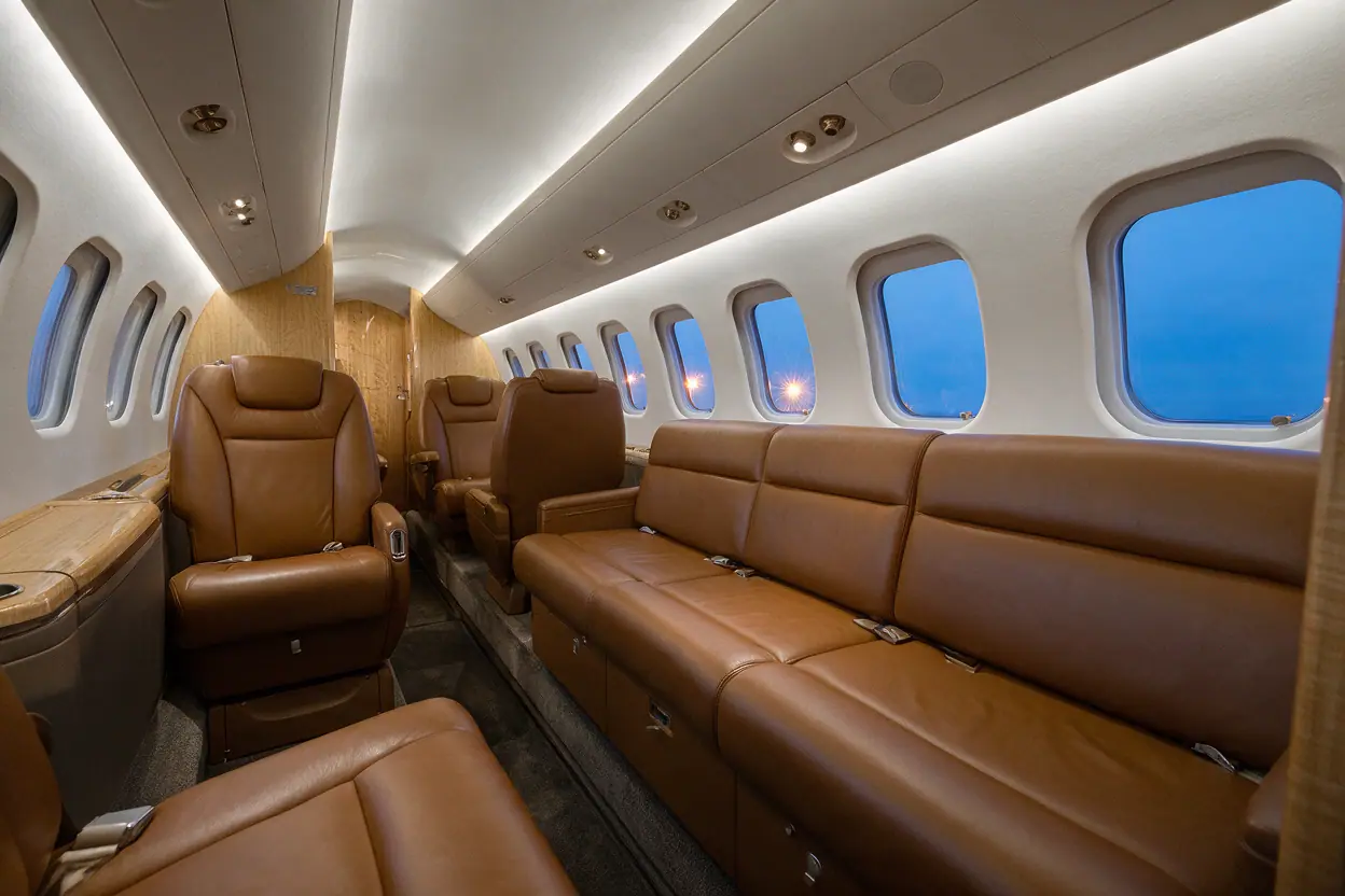 Light jet cabin interior