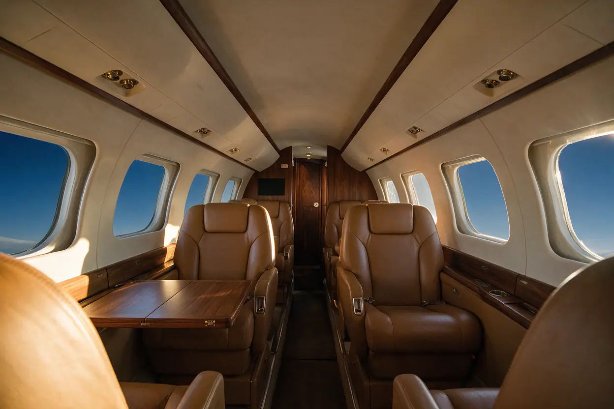 Heavy jet cabin interior