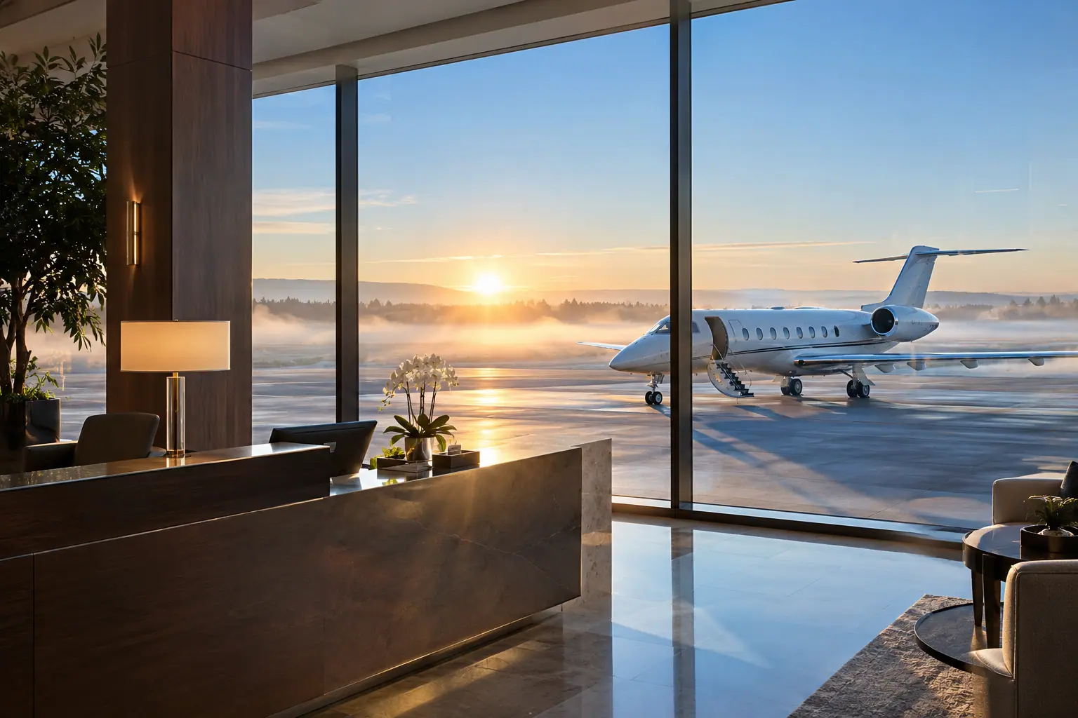 Private terminal front desk