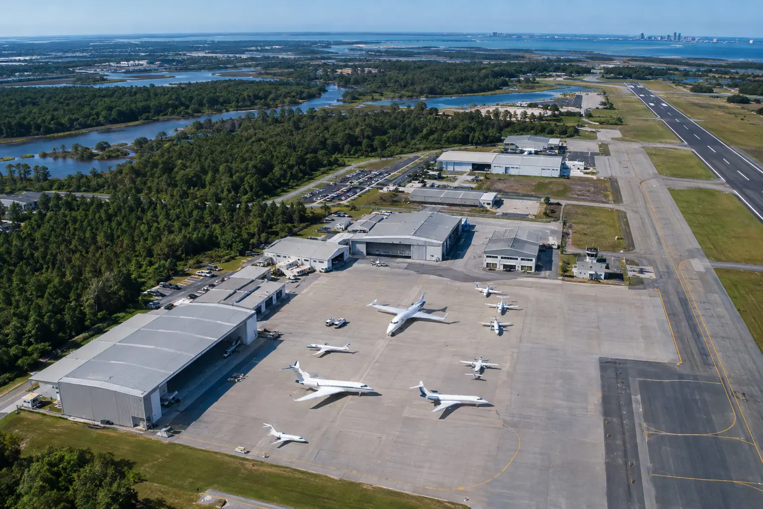 Private jets at Teterboro Airport